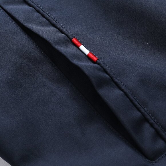 Blue Casual Mens Striped Trim Zip Up Jacket - Picture 6 of 6